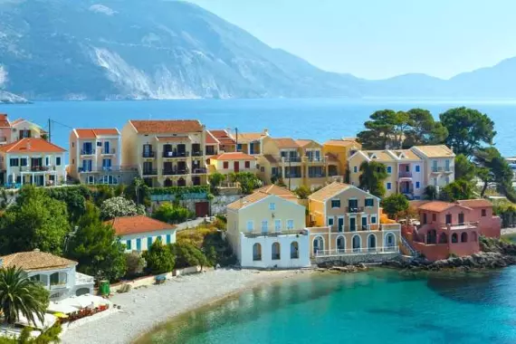 Cefalonia, Grecia: panorámica de Assos