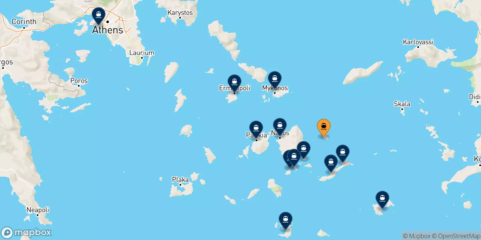 Ferries de Donoussa a Grecia