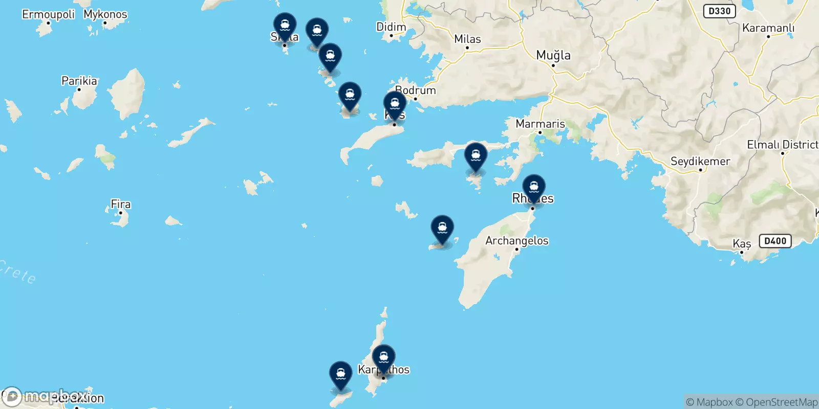 Ferries de Karpathos a Dodecaneso