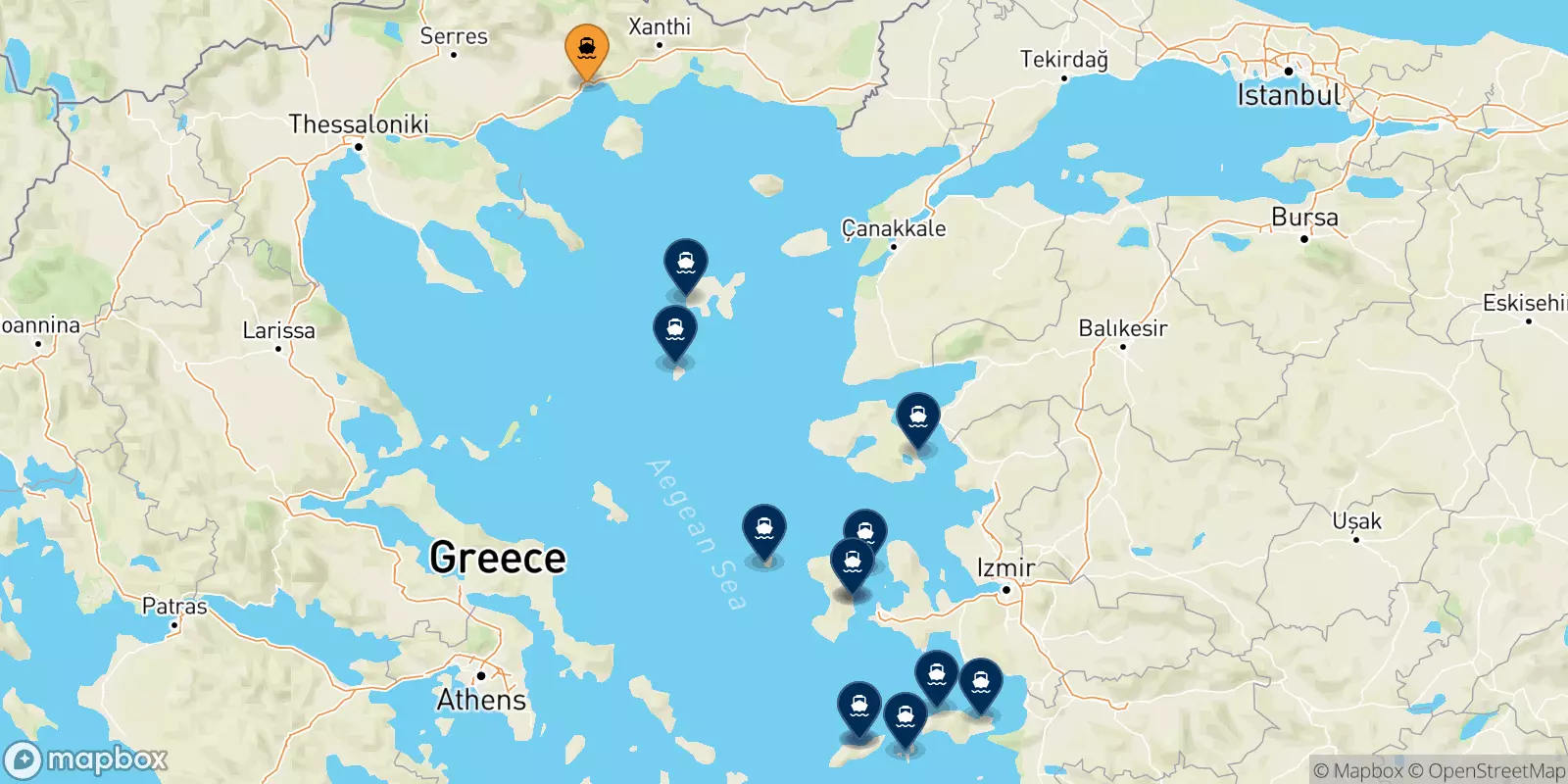 Ferries de Kavala a Islas Del Egeo