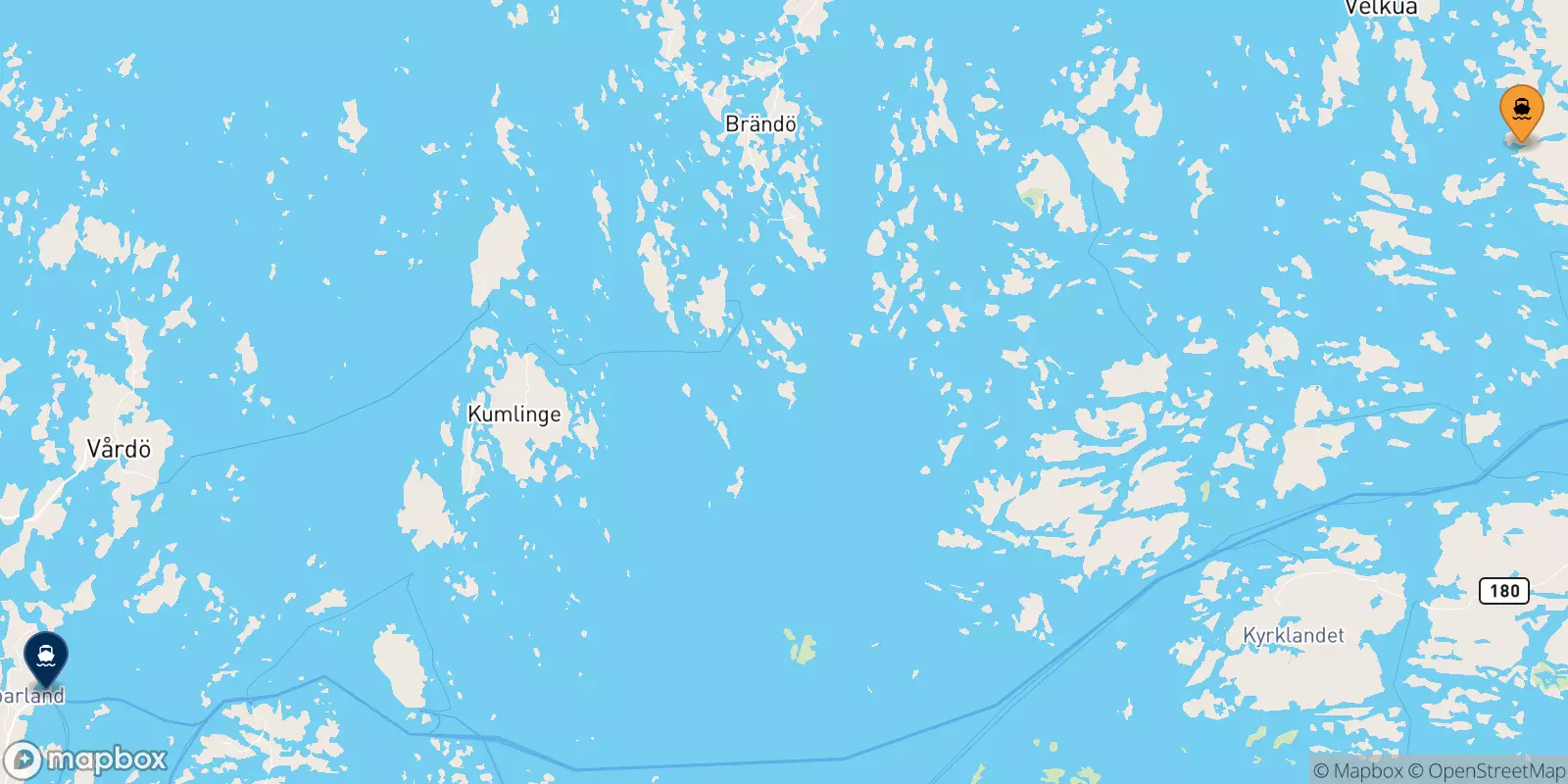 Ferries de Naantali a Finlandia