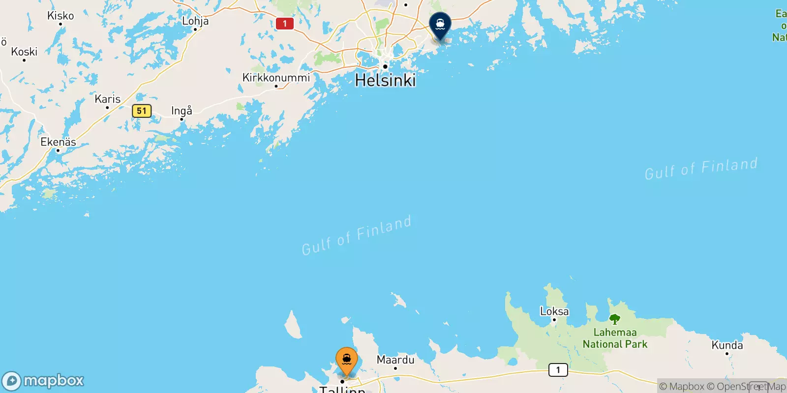 Ferries de Tallin a Helsinki