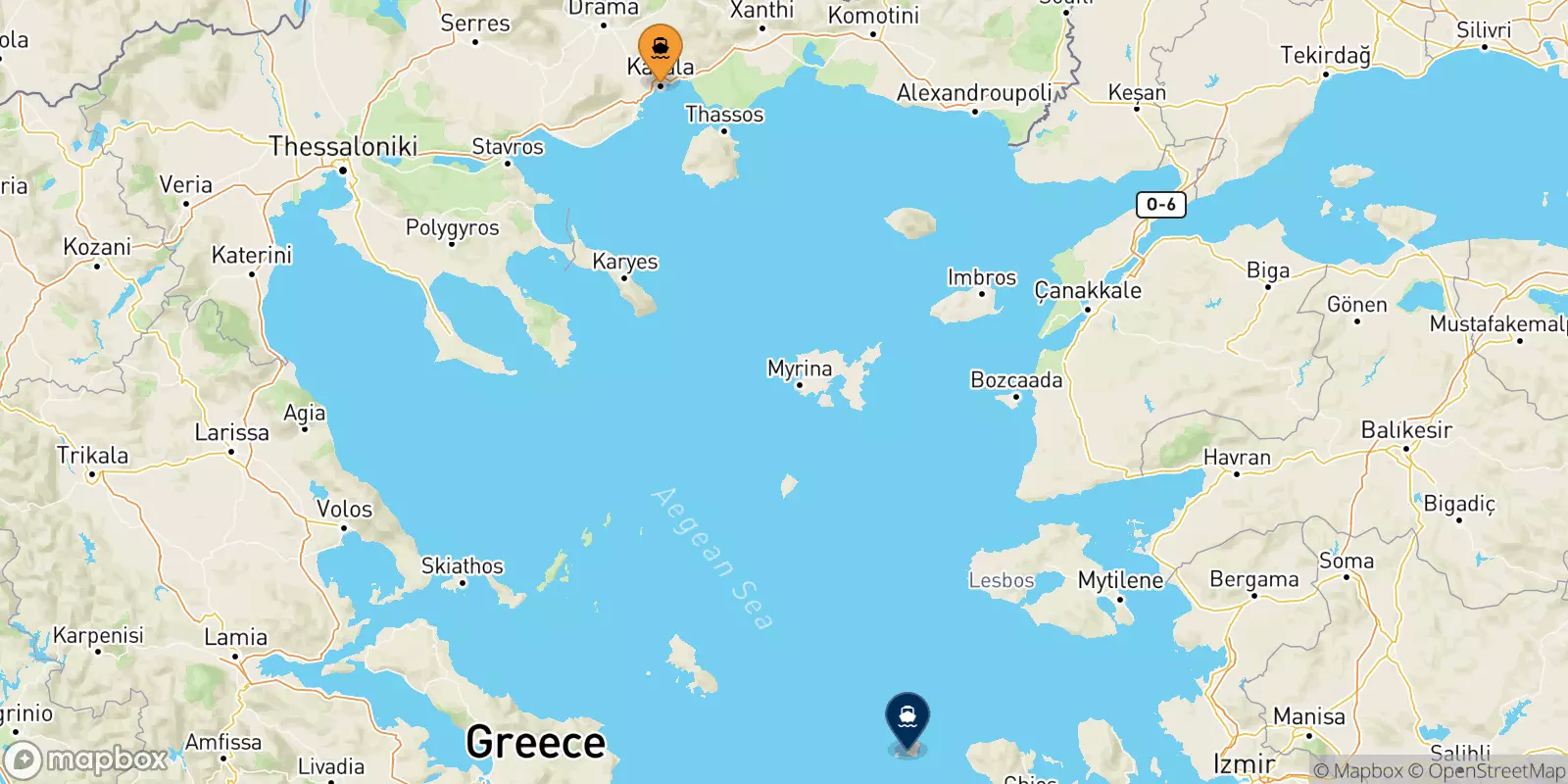 Ferries de Kavala a Psara