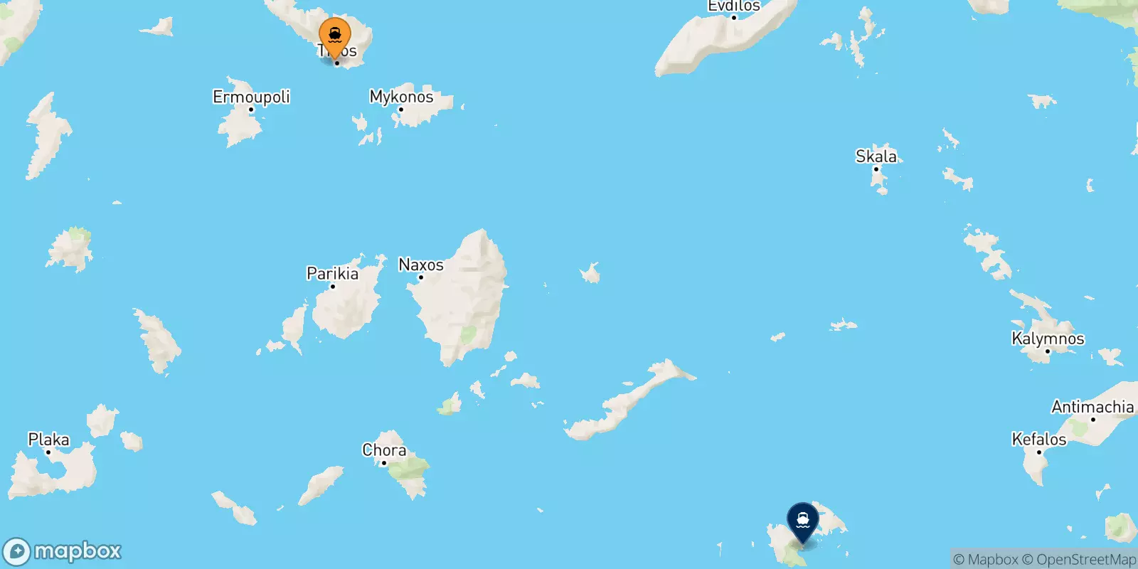 Ferries de Tinos a Astipalea Ferries de Tinos a Astipalea